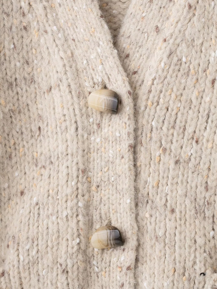 Damen Strickjacke mit grobem Muster und praktischen Taschen Drune