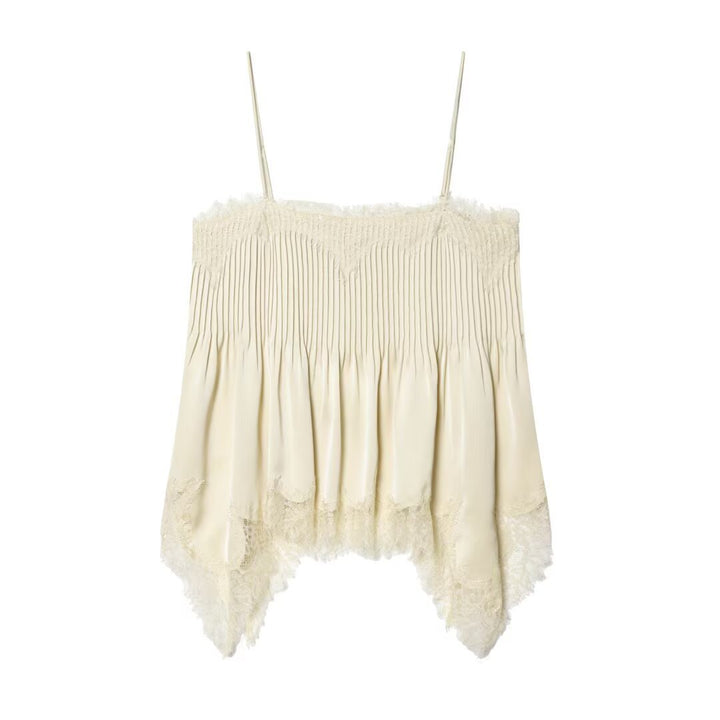 Damen Spitzen-Camisole mit elastischem Detail und fließendem Schnitt Drune