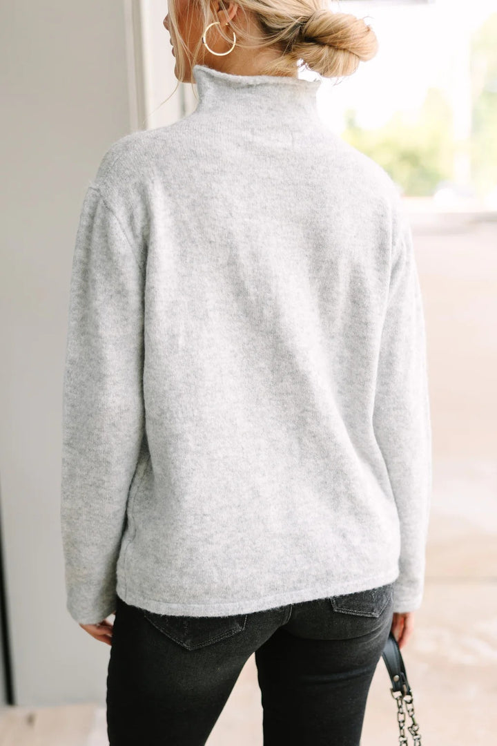 Damen eleganter Pullover mit hohem Kragen und weichem Feinstrick Drune