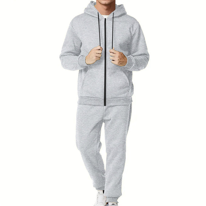 Herren Sportliches Komplett-Set mit Kapuzenjacke und Jogginghose Drune