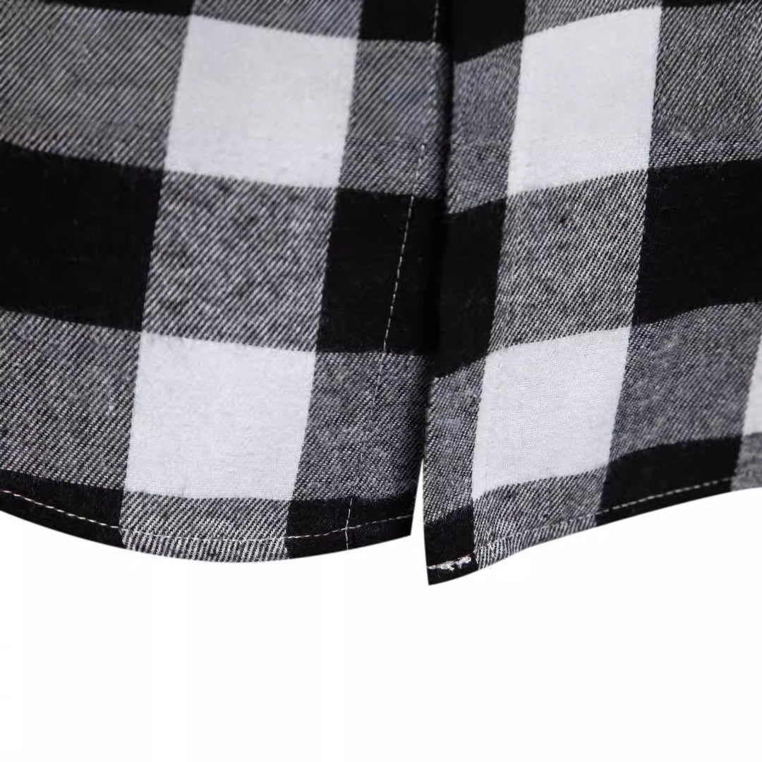 Herren Flanellhemden mit integriertem Kapuzen-Design und lässigem Look Drune