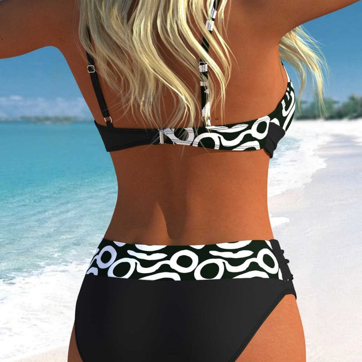Damen Bikini-Set mit verführerischem Wickeldesign und hübschem Muster Drune