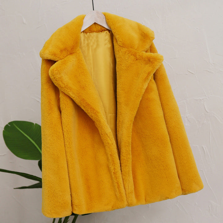 Damen Flauschiger Kuschel-Mantel Drune