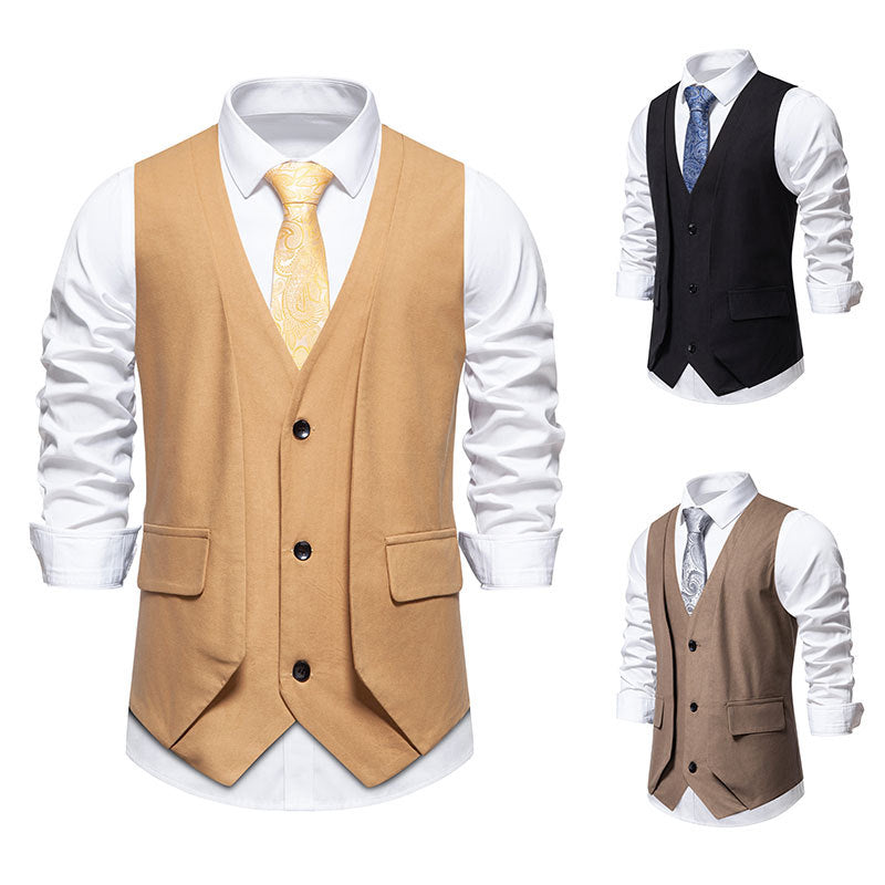 Herren elegante Weste mit schmalem Schnitt und praktischen Taschen Drune