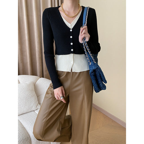 Damen Eleganter Strickcardigan mit Knopfdetails Drune