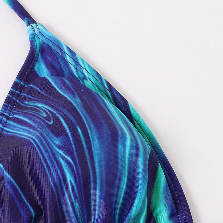 Damen Bikini-Set mit modischem Überwurf und raffinierten Rüschen Drune