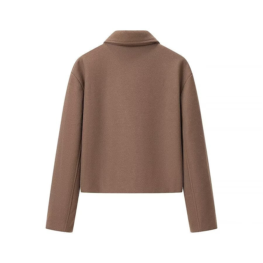 Damen Kurzjacke im urbanen Stil mit zwei Reißverschlusstaschen Drune