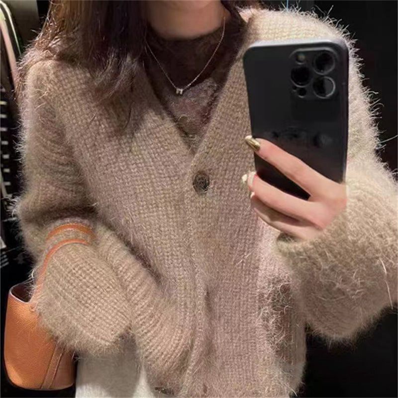 Damen kuscheliger Strickcardigan mit einzigartig weichem Material und praktischem Knopfverschluss Drune