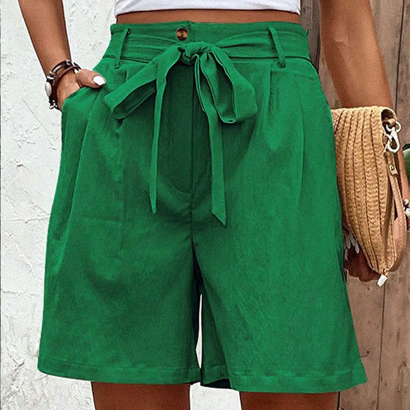 Damen Chino-Shorts mit dekorativem Bindegürtel Drune