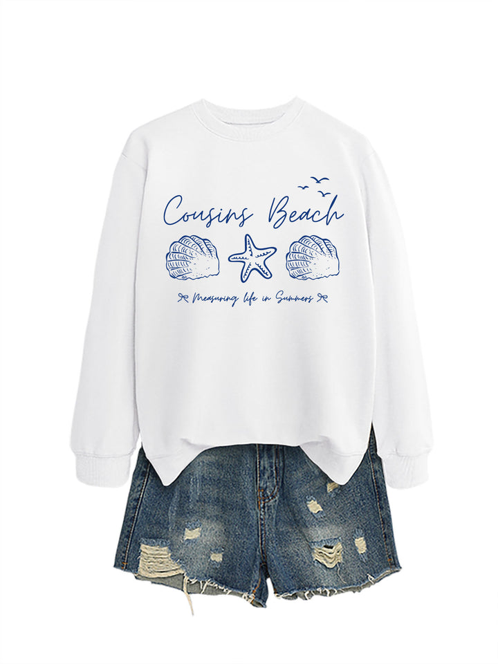 Damen Sweatshirt mit maritimem Motiv und bequemen Schnitt Drune
