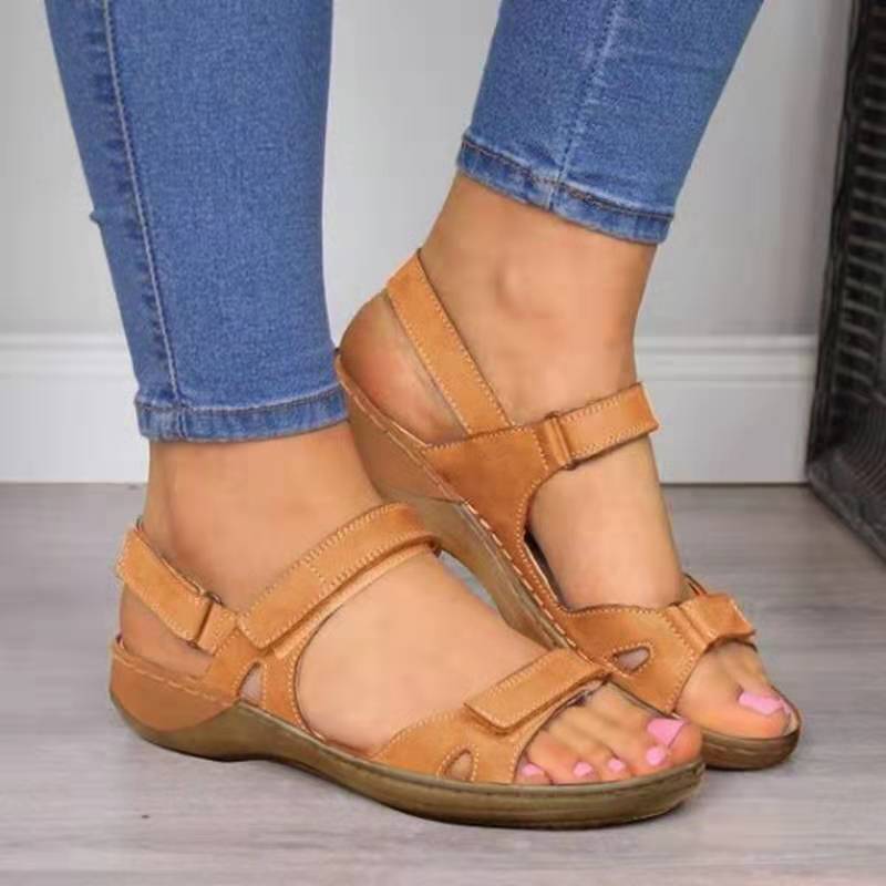 Damen Sportliche Sandalen mit verstellbaren Riemen und ergonomischem Fußbett Drune