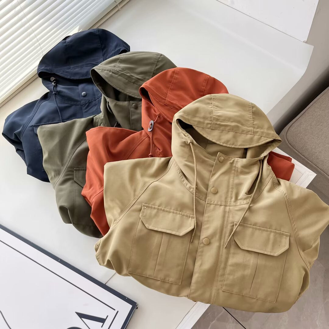 Damen funktionale Outdoor-Jacke mit mehreren aufgesetzten Taschen Drune