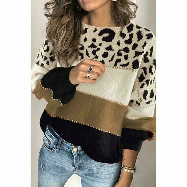 Drune | Patchwork-Pullover Mit Leoparden-Print