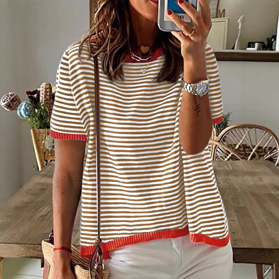 Damen Freizeitshirt mit gestreiftem Design Drune