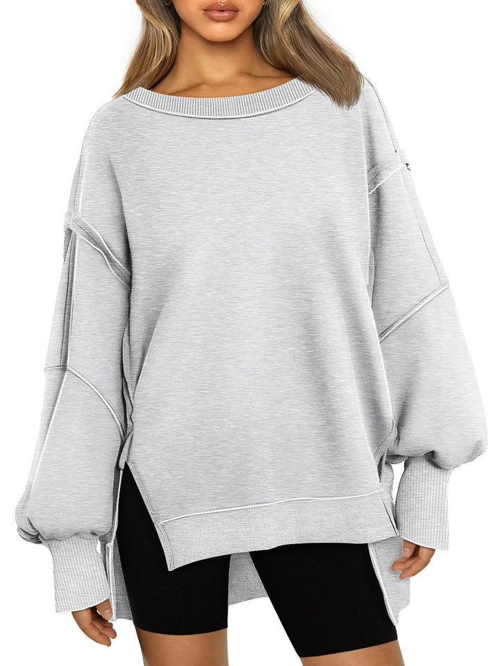 Damen oversized Sweatshirt mit ballonförmigen Ärmeln Drune