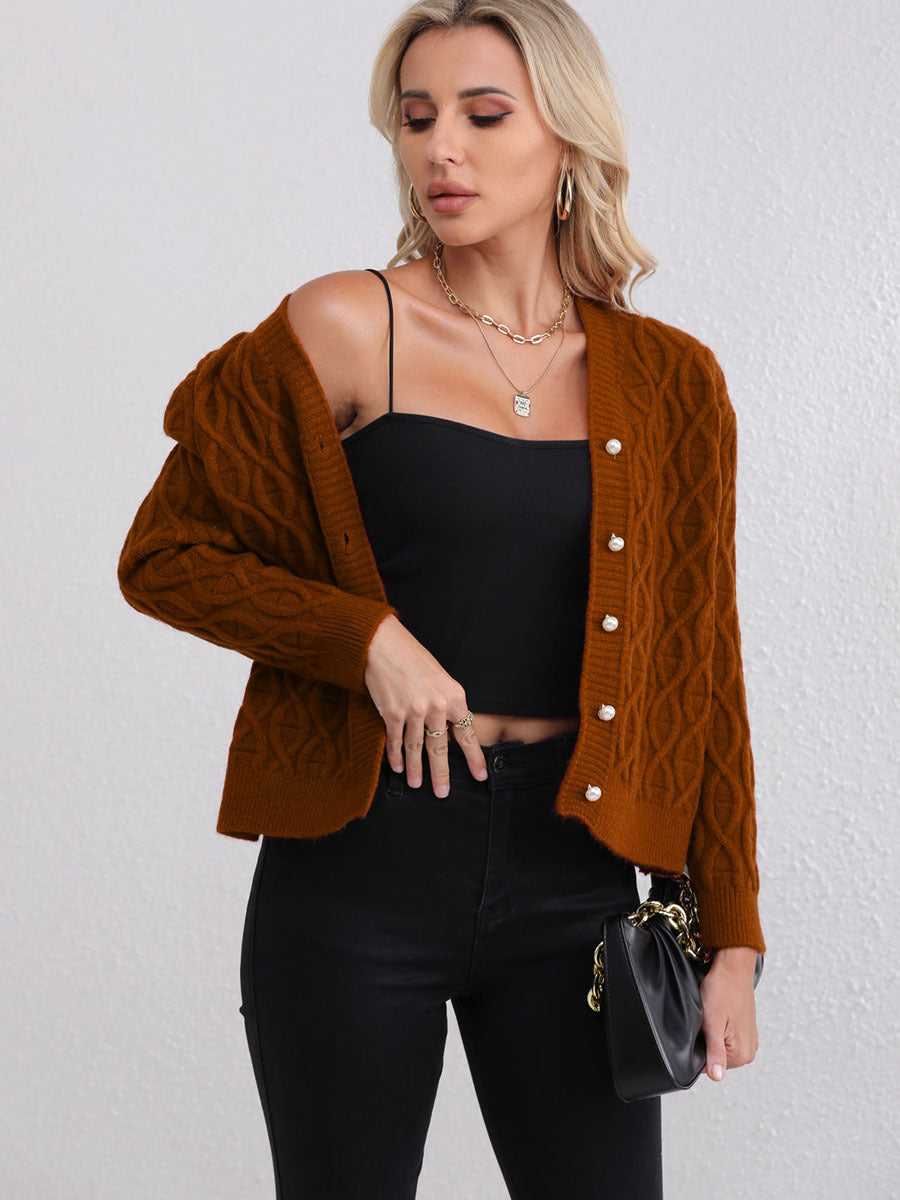 Damen Strickjacke mit eleganter Wabenstruktur Drune