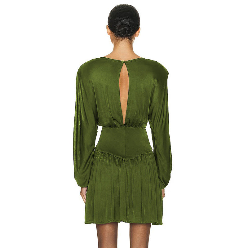 Damen Abendkleid mit weitem Ärmeldesign und schmeichelndem Schnitt Drune