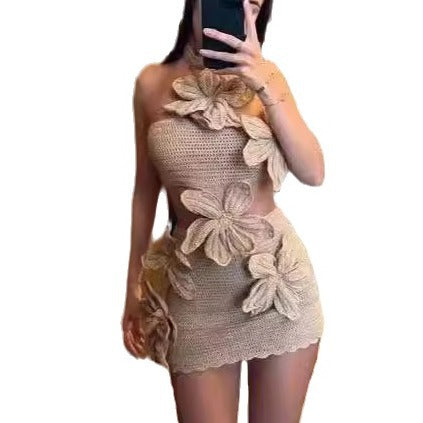 Damen Strickkleid mit floralen Details und modernem Schnitt Drune
