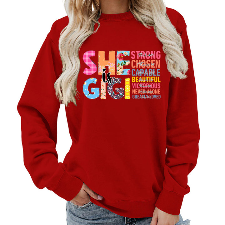 Damen Sweatshirt mit inspirierendem Text-Design Drune