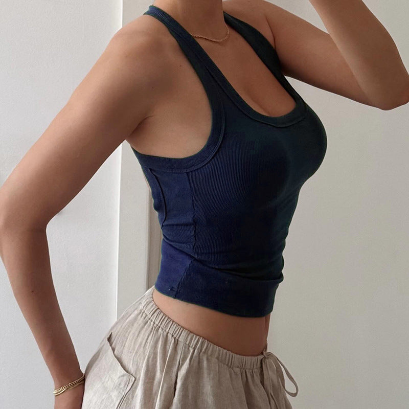 Damen Sportliches Tanktop mit rückenfreier Gestaltung Drune