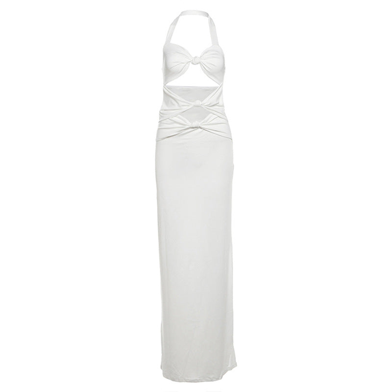 Damen Elegantes Maxikleid mit raffinierten Cut-Outs und Wickeldetails Drune