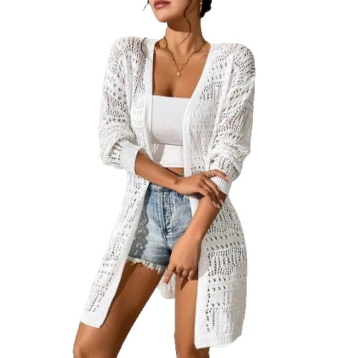 Damen Häkeljacke mit offenem Strickmuster und weitem Schnitt Drune