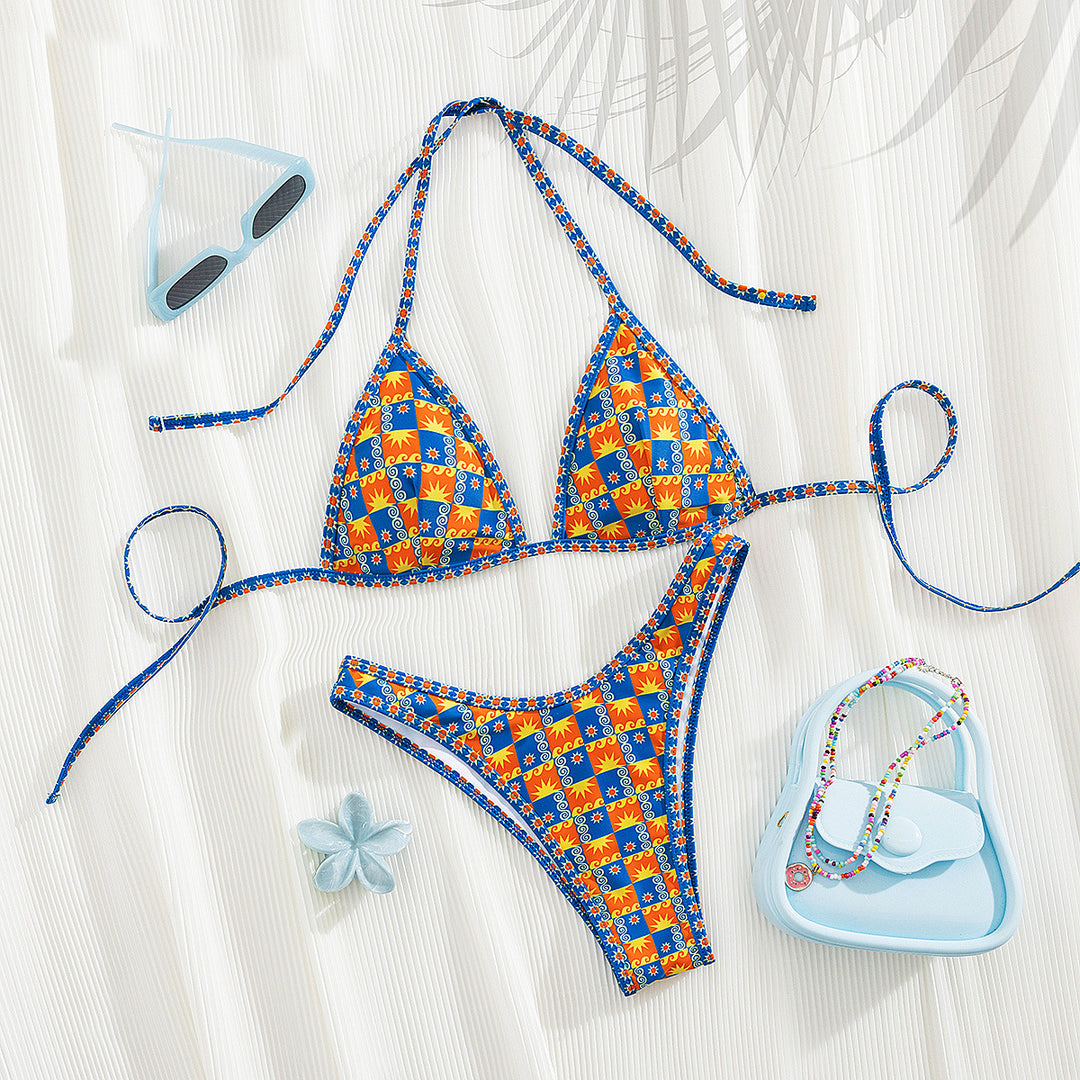 Damen Triangel-Bikini mit aufregendem Streifen-Design Drune