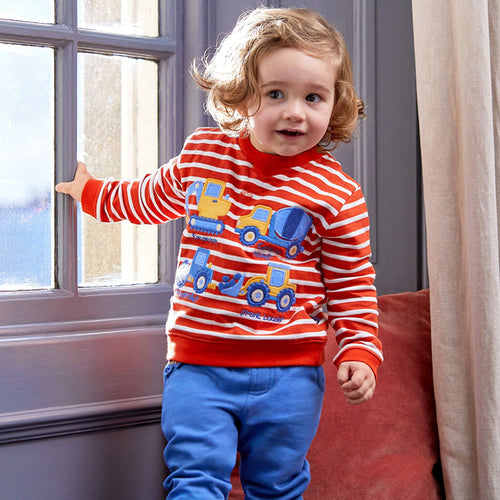 Jungen Sweatshirt mit buntem Baustellenmotiv Drune