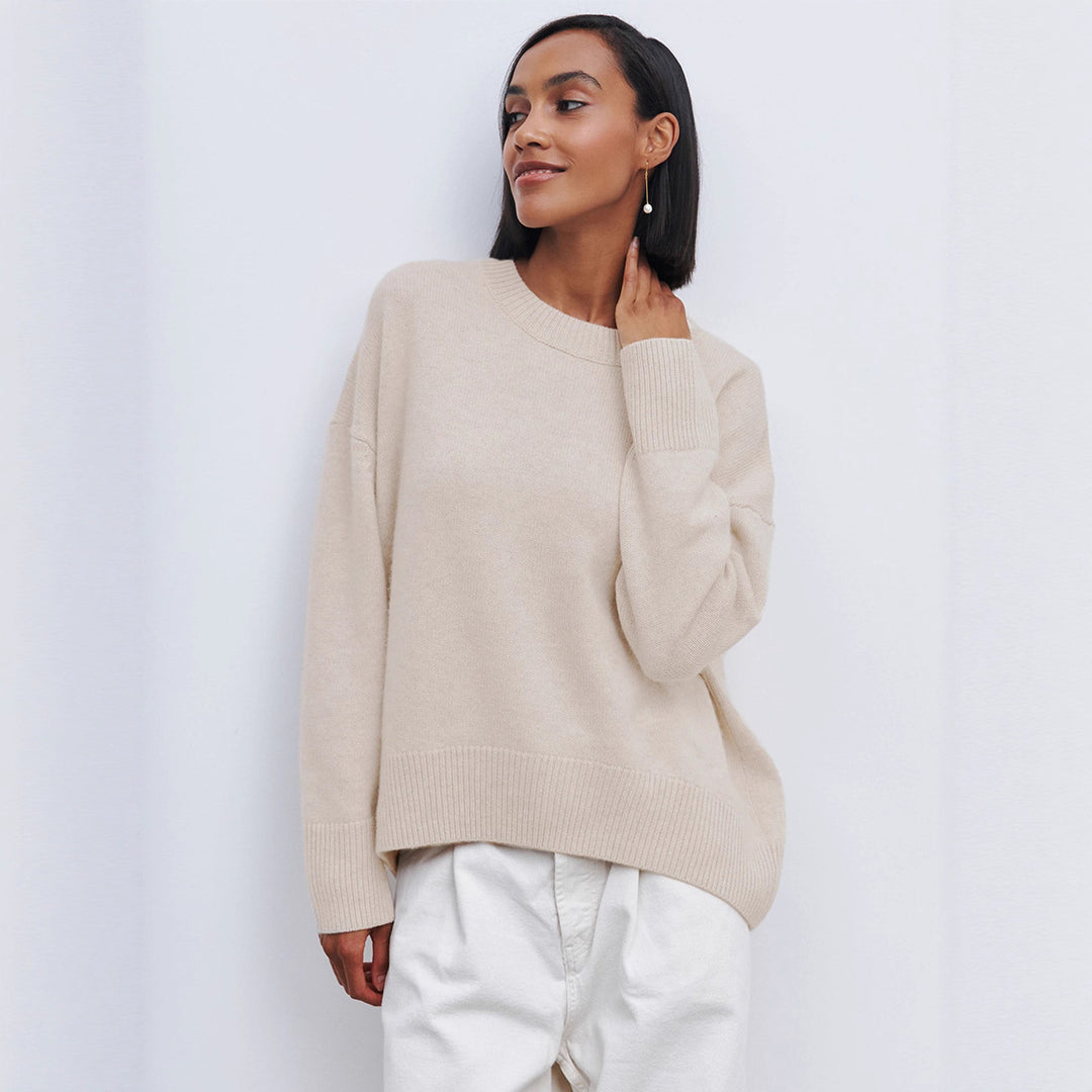 Damen Komfortabler Strickpullover mit lässiger Silhouette Drune
