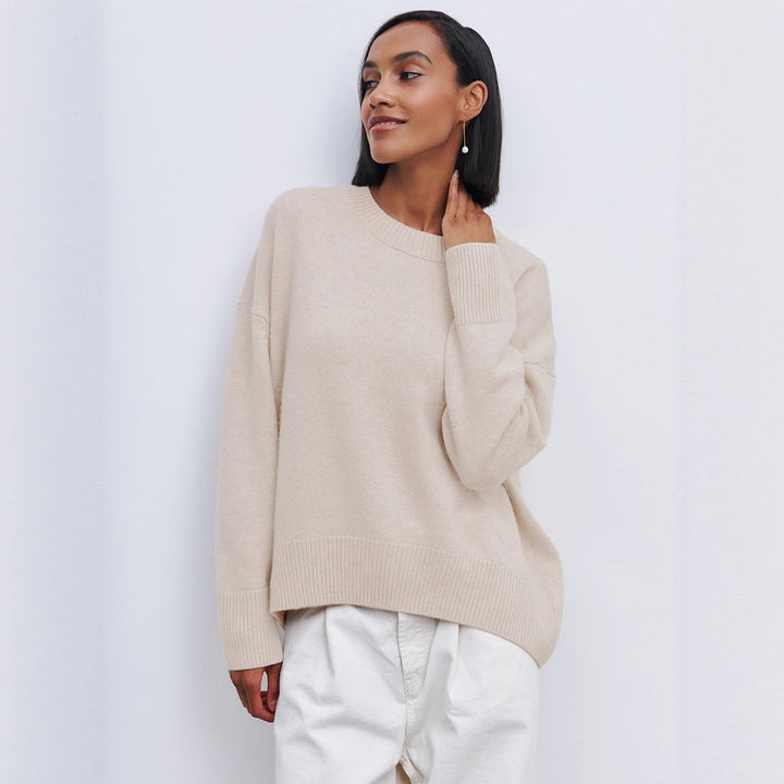 Damen Komfortabler Strickpullover mit lässiger Silhouette Drune