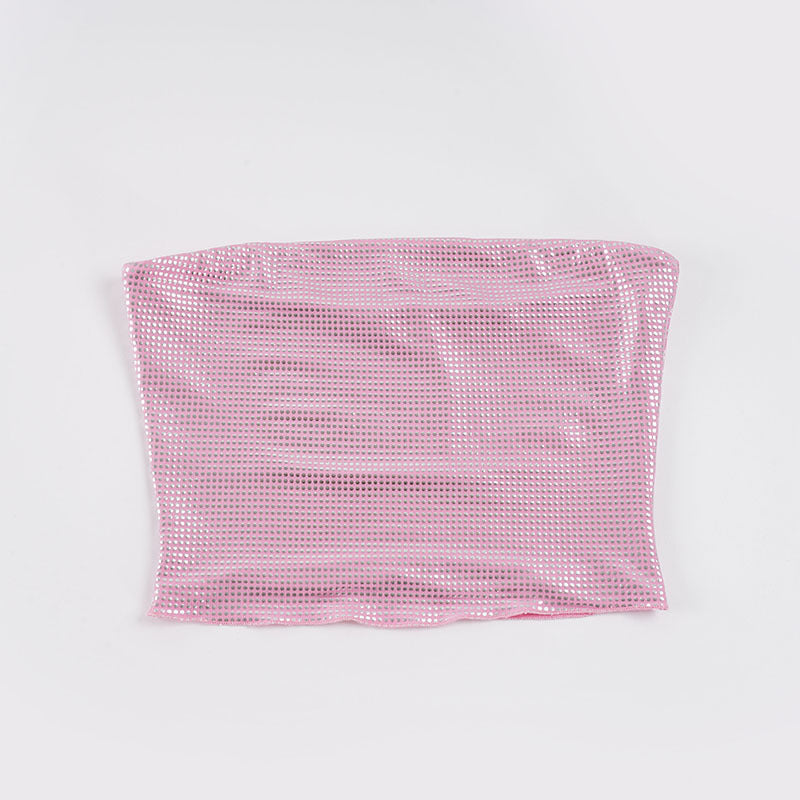 Damen Bandeau-Top mit funkelnden Pailletten und elastischem Schnitt Drune