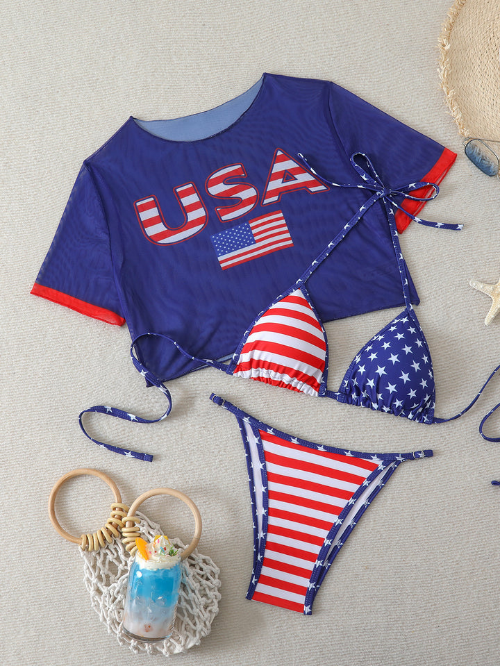 Damen Bikini-Set mit kreativem grafischen Design Drune