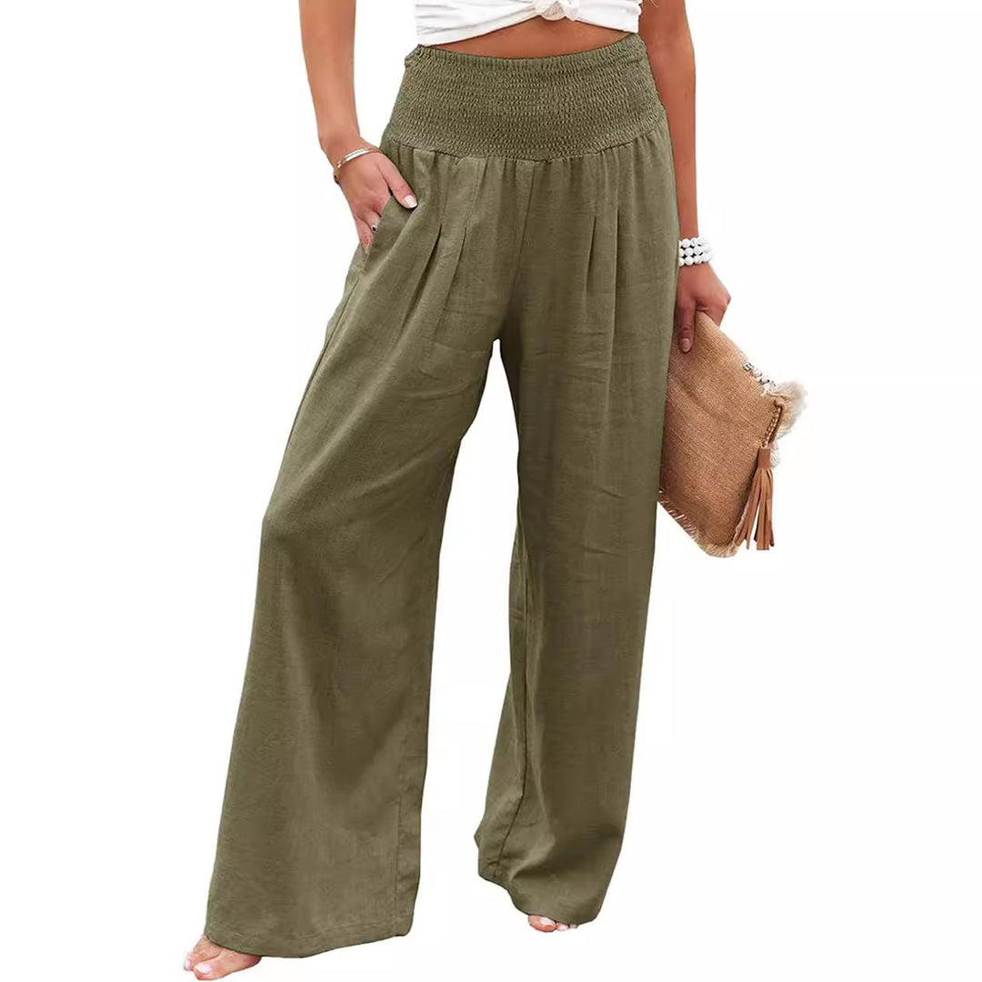 Damen weiter Sommerhose mit elastischem Bund Drune