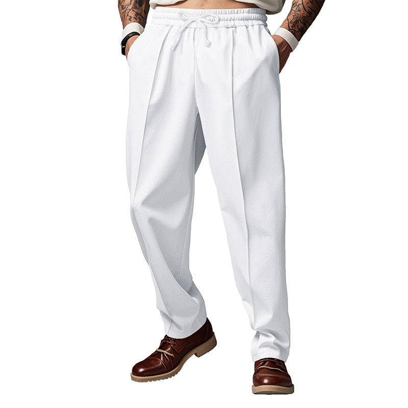 Herren nan schlanke Tapered-Jogginghose mit elastischem Tunnelzugbund, formgebender Bügelfalte und seitlichen Eingrifftaschen Drune