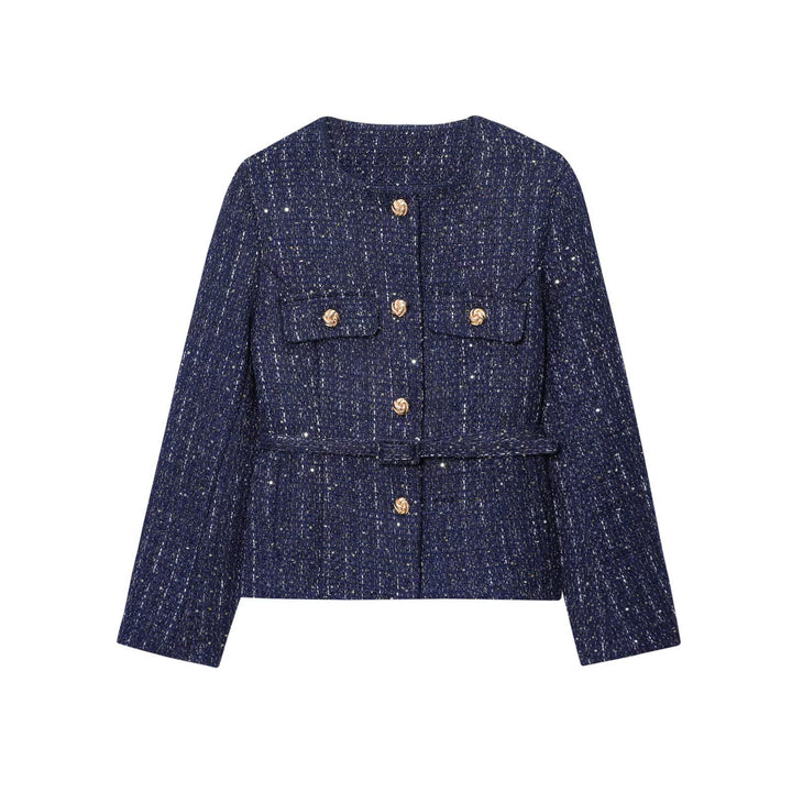 Damen trendige tweed Jacke Drune