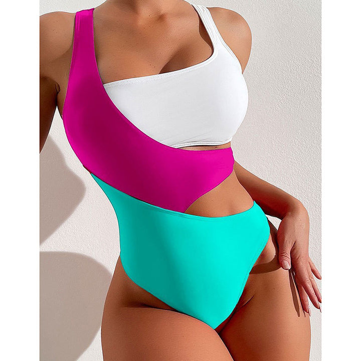 Damen Hochtaillierter Badeanzug mit modischen Cut-Outs Drune