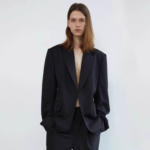 Damen eleganter Oversize-Blazer mit dezenten Details Drune
