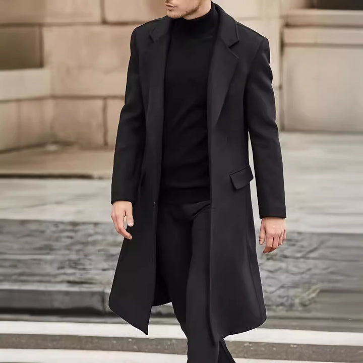 Herren eleganter Lange-Mantel Drune