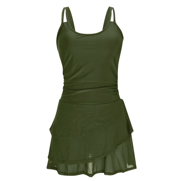 Damen Sportliches Schwimmbadkleid mit integrierter Shorts Drune