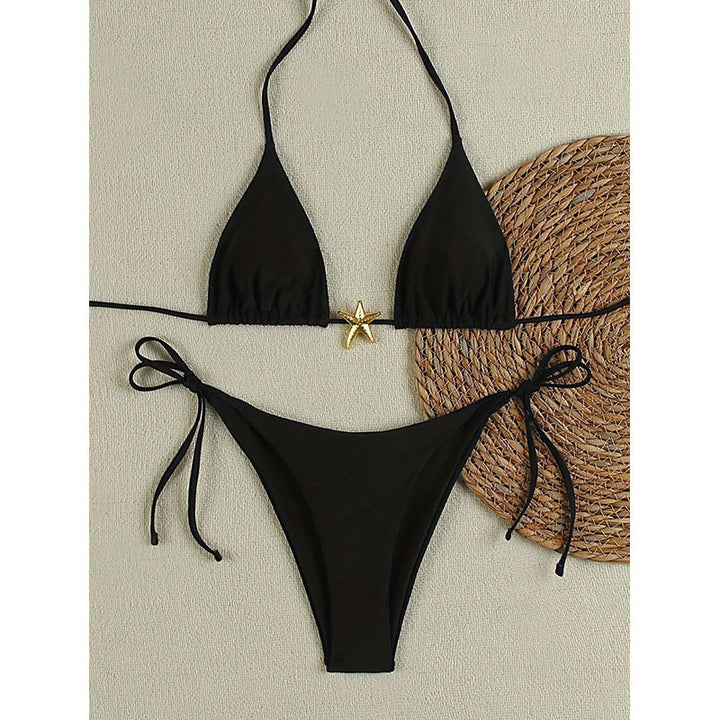 Damen Triangel-Bikini mit dekorativem Sternenanhänger Drune