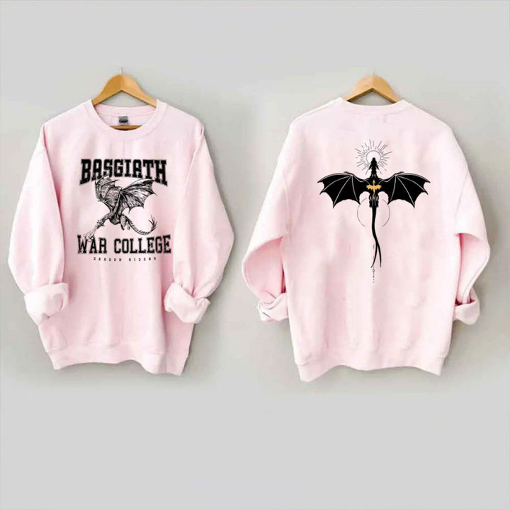 Damen Sweatshirt mit kreativem Drachenmotiv und einzigartigem College-Design Drune
