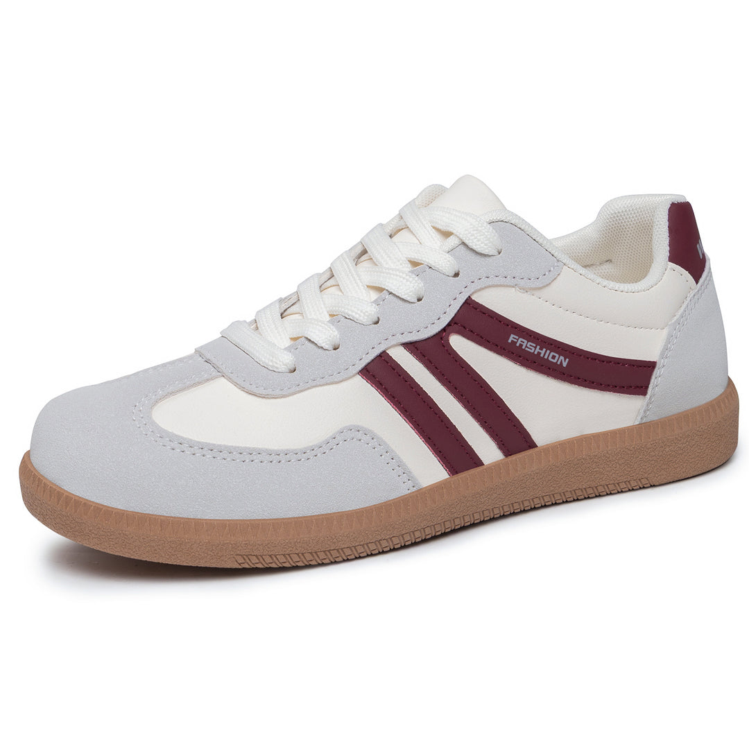 Damen nan retro-inspirierter Low-Top Sneaker mit Velours- und Synthetikbesatz Drune