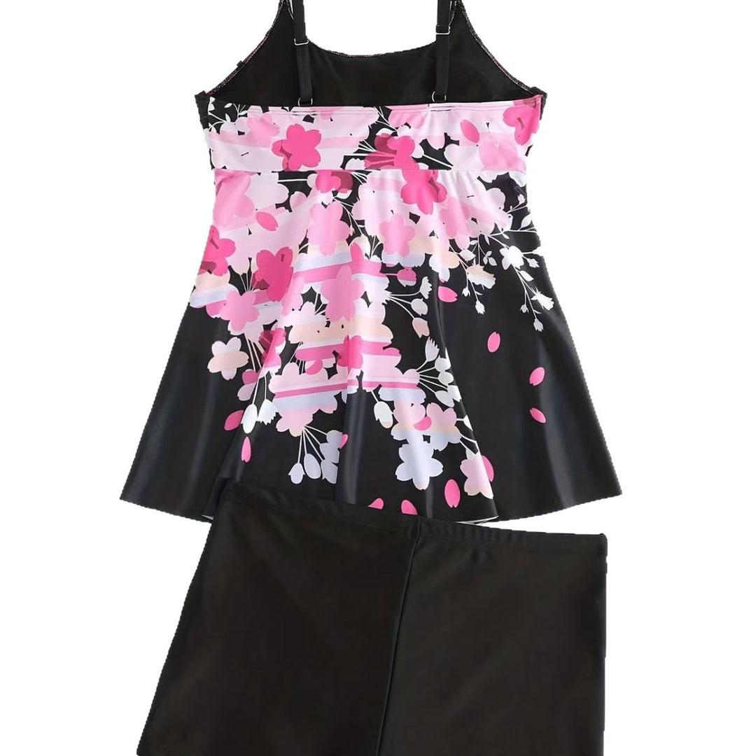 Damen einteiliger Badeanzug mit floralem Design Drune