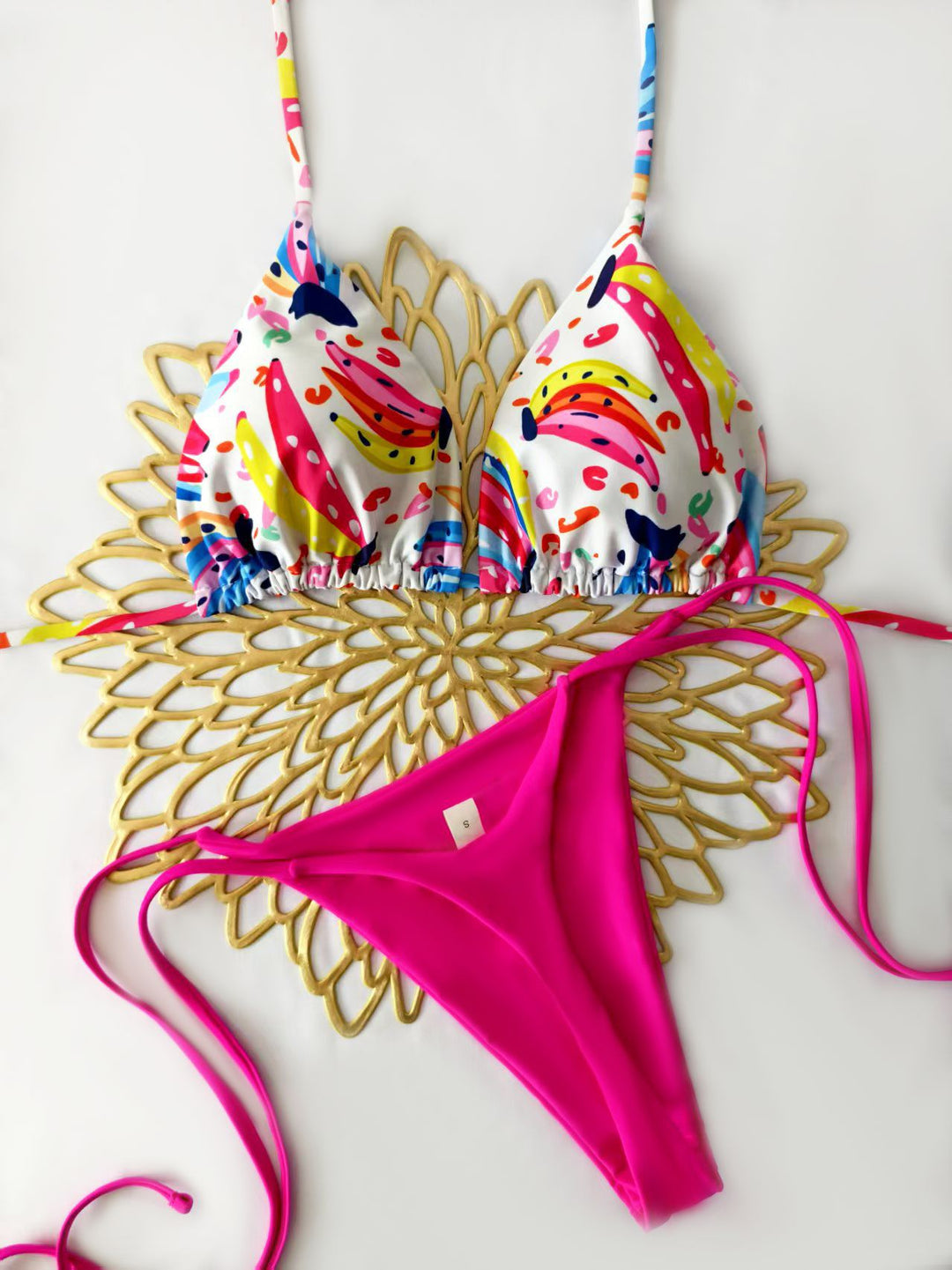 Damen Bikini-Set mit trendigem Animal-Print und modischem Schleifen-Detail Drune
