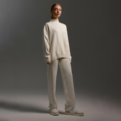 Damen Kuscheliger Strickanzug mit hohem Kragen und weitem Schnitt Drune