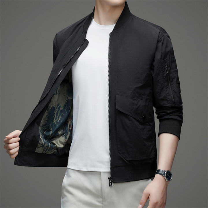 Herren sportliche Bomberjacke mit praktischen Taschen und stylishen Details Drune