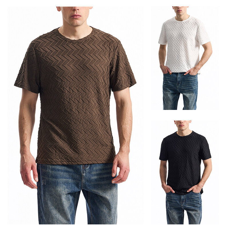 Herren modernes T-Shirt mit strukturiertem Design Drune