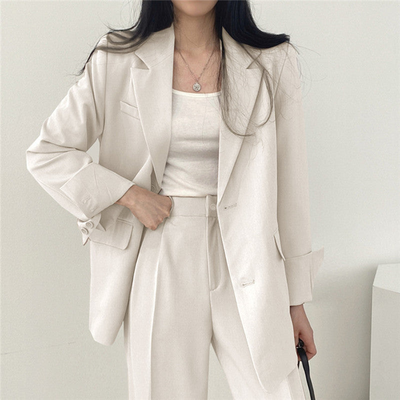 Damen elegantes Blazer-Set mit weitem Schnitt Drune