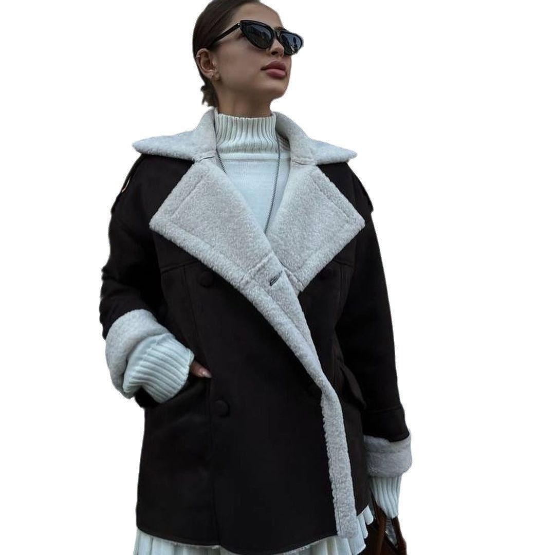Damen modische Elegante Oversize-Mantel Drune