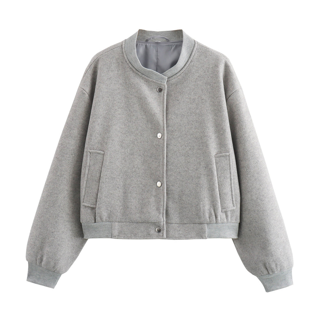 Damen modische Übergangsjacke mit elastischen Bündchen und praktischen Pattentaschen Drune